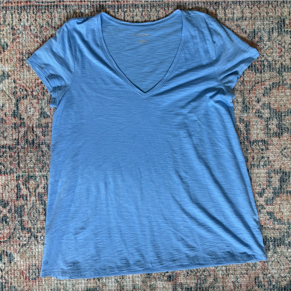 Lily Pulitzer Blue V-Neck Women's Top
